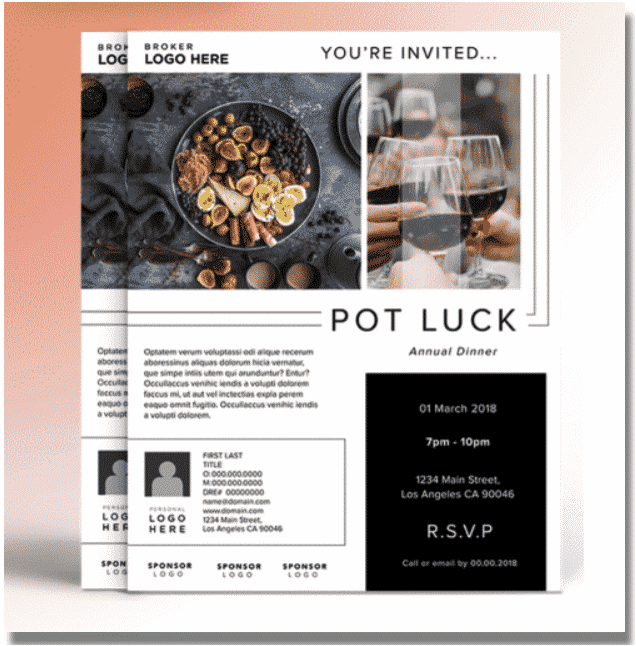 Event Invitation Real Estate Flyer Template