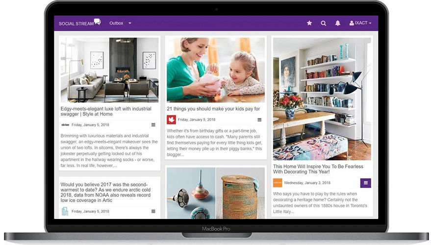 IXACT Contact Social stream