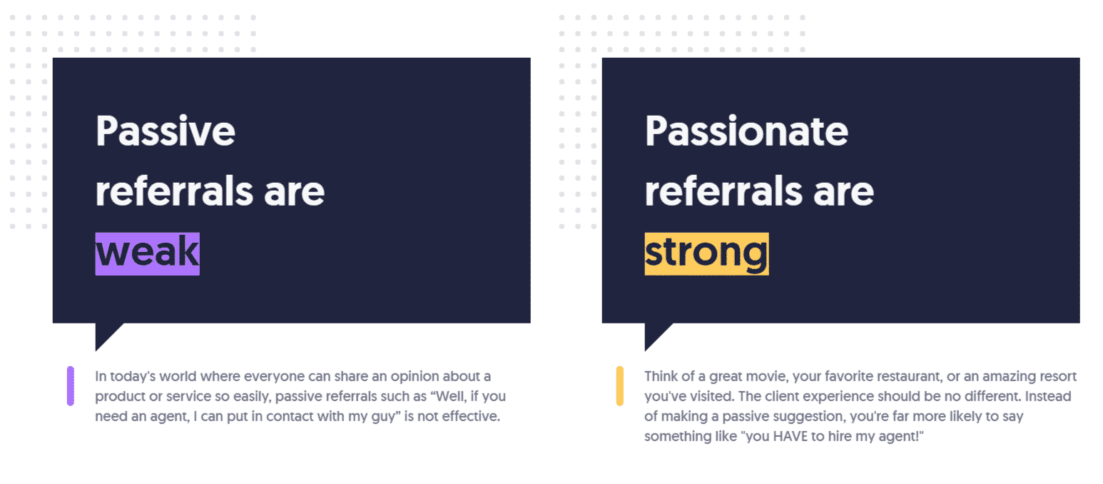 Passive and Passionate referrals