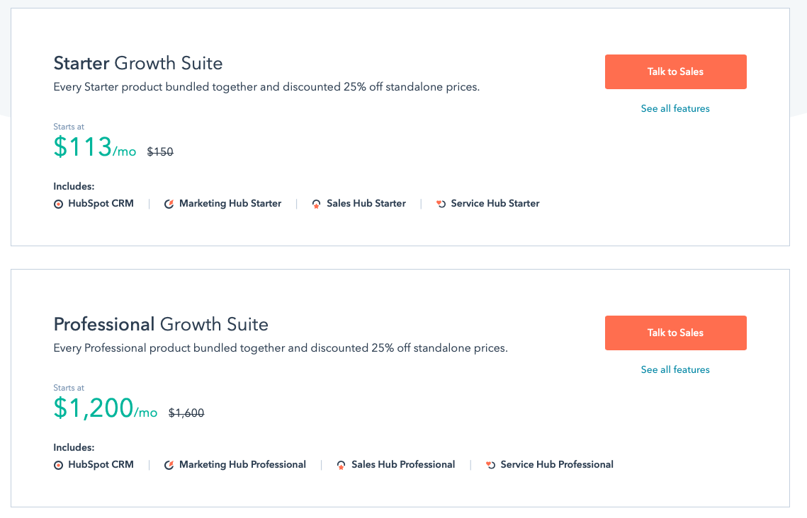 HubSpot Pricing Plans