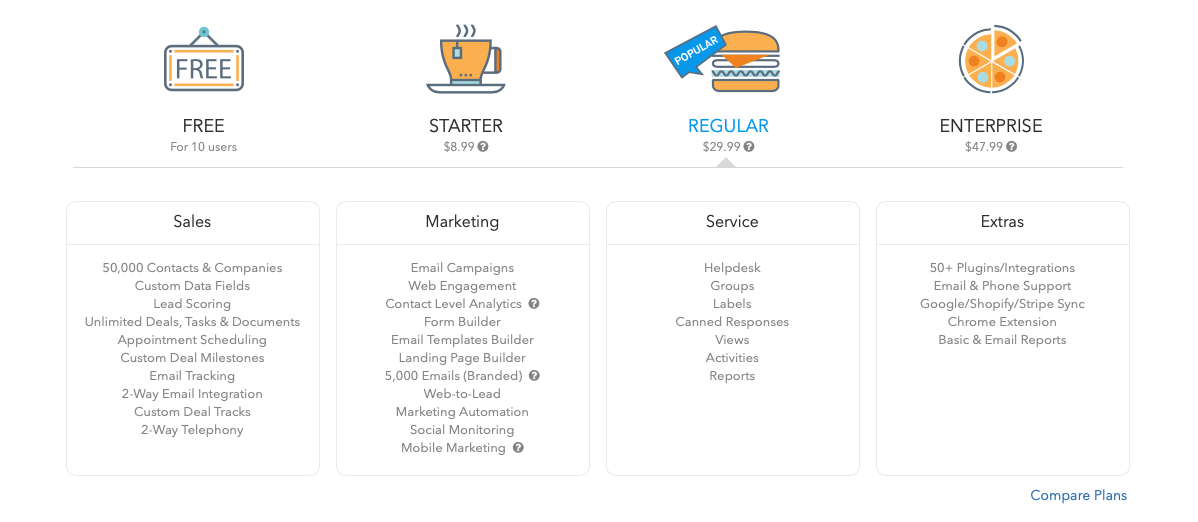 Agile CRM Pricing Plans